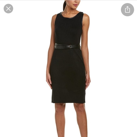 Brown Ribbed Fitted Dress - Picture 12 of 14